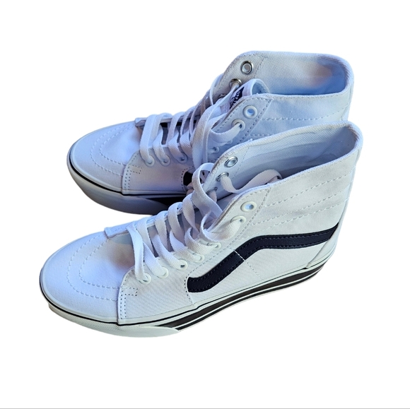 Vans Sk8-Hi Tapered Stackform Navy Stripe Sneakers NEW - Picture 5 of 7